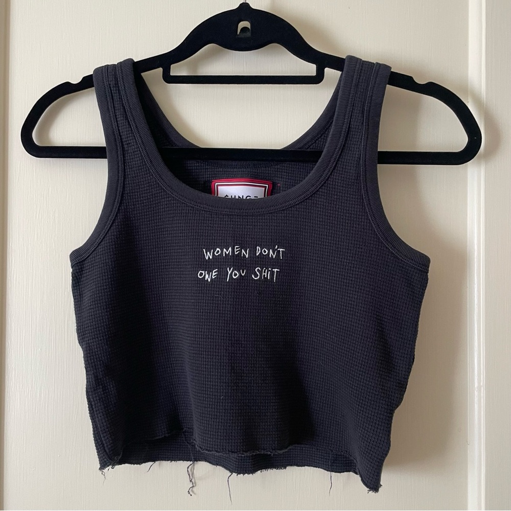 CHNGE WDOYS (women dont owe you shit) Crop Top